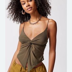Urban Outfitters Khaki Twist Front Camisole